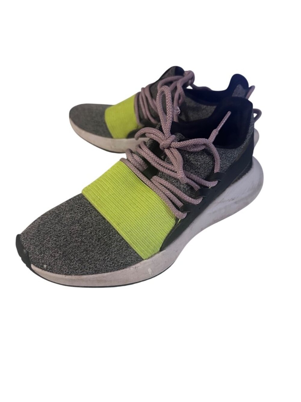 Under Armour gray green and purple sneakers size 7